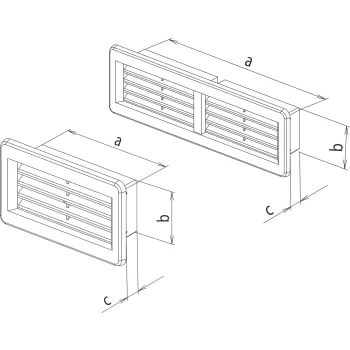 ZAKOŃCZENIE/KRATKA KANAŁU PŁASKIEGO 220*55