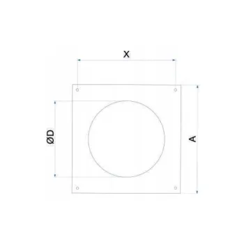 ŁĄCZNIK KANAŁU OKRĄGŁEGO Z ZAWOREM ZWROTNYM I KOŁNIERZ 100MM