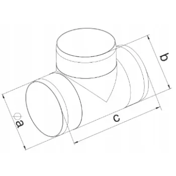 TRÓJNIK KANAŁU OKRĄGŁEGO 125MM