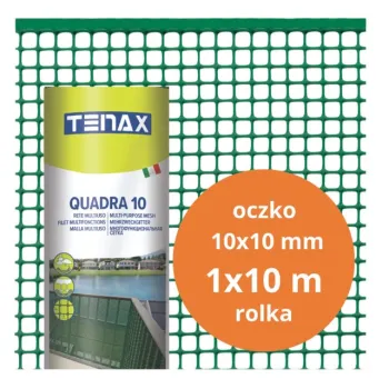 SIATKA PVC QUADRA 10 ZIELONA 1.0M*10MB OCZKO 10MM