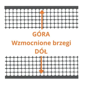 SIATKA PVC QUADRA 20 GRAFIT 0.5M*10MB OCZKO 20MM