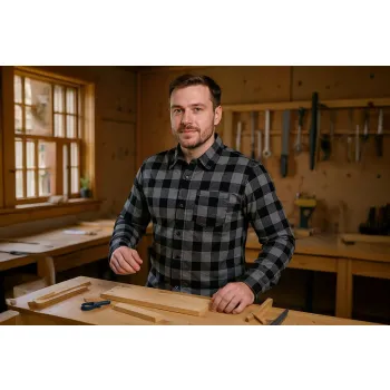 KOSZULA FLANELOWA SZARA ROZMIAR L