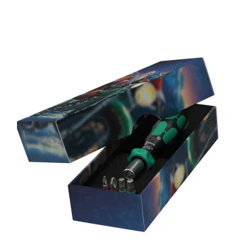 WKRĘTAK KRAFTFORM Z GRZECHOTKĄ + BITY 5 CZ. OPK. ŚWIĄTECZNE