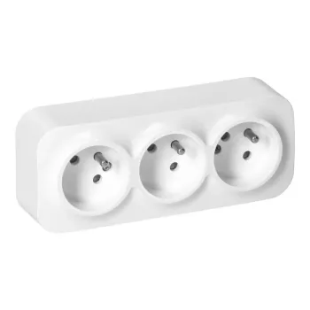 GNIAZDO POTRÓJNE N/T TODO 2P+Z IP20, BIAŁY