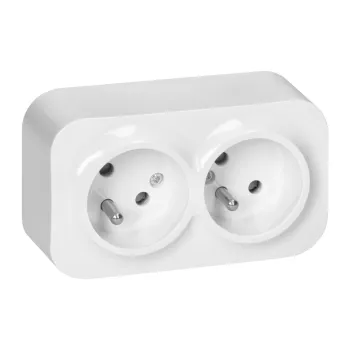 GNIAZDO PODWÓJNE N/T TODO 2*2P+Z IP20, 16A, 230V  BIAŁY