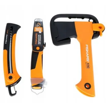 ZESTAW CAMPINGOWY:  SIEKIERA X5 + NÓŻ + PIŁA SW73