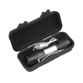 LATARKA LED ZOOM AKU 5W XPE+ COB+ ETUI