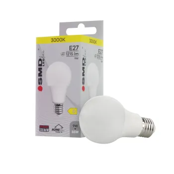 ŻARÓWKA E27 LED SMD 9W WW A60 HOMELINE