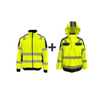 KURTKA PRZECIWDESZCZOWA Z PODPINKĄ, ŻÓŁTA, ROZ. S