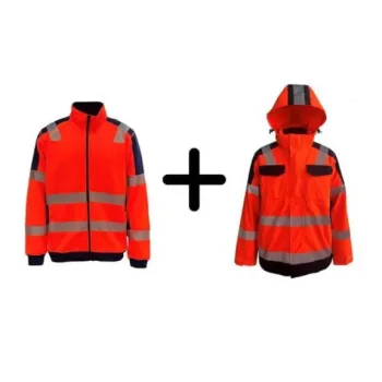 KURTKA PRZECIWDESZCZOWA Z PODPINKĄ, POMARAŃCZOWA, ROZ. L