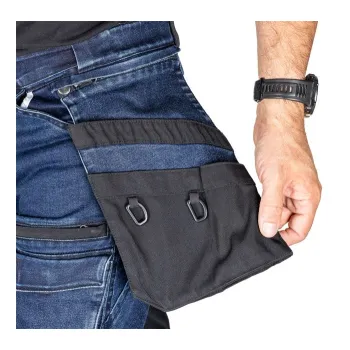 SPODNIE ROBOCZE DENIM WZMOCNIENIA CORDURA, GRANATOWE, ROZ. M