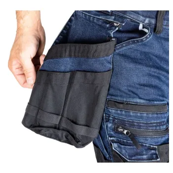 SPODNIE ROBOCZE DENIM WZMOCNIENIA CORDURA, GRANATOWE, ROZ.XL