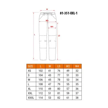 SPODNIE ROBOCZE MIX&MATCH CZARNE, ROZMIAR XL