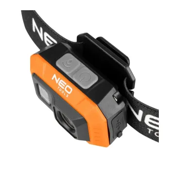 LATARKA CZOŁOWA COB LED 500LM, AKUMULATOROWA, USB