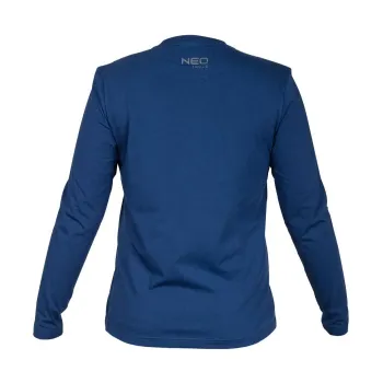 KOSZULKA Z DŁUGIM RĘKAWEM, GRANATOWA, ROZMIAR M