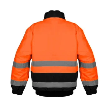KURTKA ROBOCZA OSTRZEGAWCZA OCIEPLANA POMARAŃCZOWA ROZMIAR M