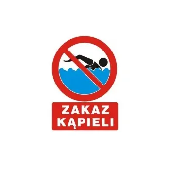 TABLICA 35*25CM ZAKAZ KĄPIELI