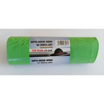 WORKI NA ŚMIECI 120L 70*110 ZIELONE 10 SZTUK